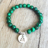 Natural Malachite Beaded Bracelet bracelet Mymaebell.com Buddha 