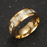 Gold silver cross rings