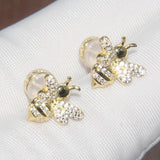 S925 sterling silver earrings Earring Mymaebell.com Golden a pair standard edition 