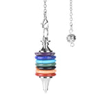 chakras divination pendulum necklace Mymaebell.com Seven chakras 