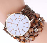 Arabic Crystal Diamond Watch Bracelet watch Mymaebell.com Brown 