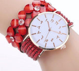 Arabic Crystal Diamond Watch Bracelet watch Mymaebell.com Red 