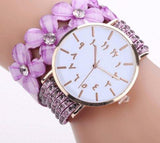 Arabic Crystal Diamond Watch Bracelet watch Mymaebell.com Purple 