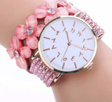 Arabic Crystal Diamond Watch Bracelet watch Mymaebell.com Pink 