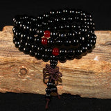 Beaded Knot black ebony Men Bracelets Bangles bracelet Mymaebell.com Black 
