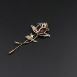 Breastpin Pin Golden Jewelry Rose Flower Banquet Stick Corsage Collar Pins Broche Mymaebell.com 4 