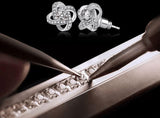 Crystal flower earrings jewelry Earring Mymaebell.com 