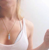 Crystal Necklace necklace Mymaebell.com Opal gold 