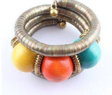 Exotic ethnic style snake-shaped bracelet Beads Mymaebell.com Orange 