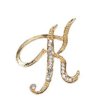 Fashion clothing accessories 26 English alphabet brooches broches Mymaebell.com K 