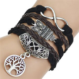 Infinity Leather Bracelet Mymaebell.com 