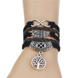 Infinity Leather Bracelet Mymaebell.com 