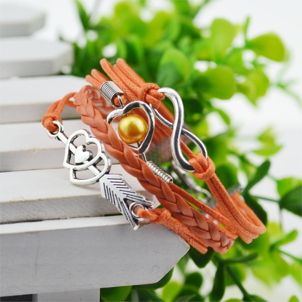 Infinity Silver Color Heart Charm Mymaebell.com 