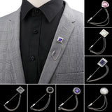 Men's Classy Noble Jewelry Brooches Men&Women Suit Shawl Lapel Pins