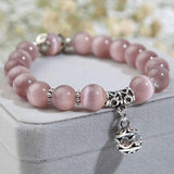 Natural opal beads bracelets crystal fashion women bracelet vintage stainless steel braceletes for women bracelet Mymaebell.com Purple 1 