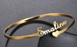 Personalized Gold Custom Bangles Mymaebell.com 