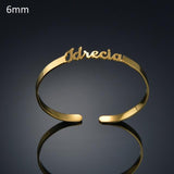 Personalized Gold Custom Bangles Mymaebell.com Style3 Gold 