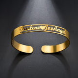 Personalized Gold Custom Bangles Mymaebell.com 