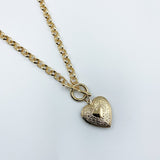 Punk Gold Silver Heart Pendant Mymaebell.com 