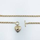 Punk Gold Silver Heart Pendant Mymaebell.com 