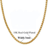 Stainless Steel Gold Chains For Men and Women Mymaebell.com 875 Gold Color 46cm 