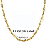 Stainless Steel Gold Chains For Men and Women Mymaebell.com 547 Gold Color 46cm 