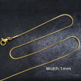 Stainless Steel Gold Chains For Men and Women Mymaebell.com 809 Gold Color 46cm 