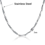 Stainless Steel Gold Chains For Men and Women Mymaebell.com 584 Silver Color 46cm 
