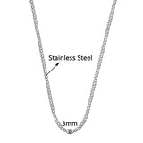 Stainless Steel Gold Chains For Men and Women Mymaebell.com 287 Silver Color 46cm 