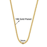 Stainless Steel Gold Chains For Men and Women Mymaebell.com 287 Gold Color 46cm 
