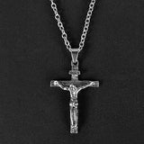 Jesus Cross pendant Mymaebell.com silver 60cm long 