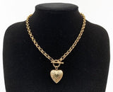 Punk Gold Silver Heart Pendant Mymaebell.com gold 