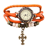 Cross Leather Bracelet | Buy Now Mymaebell.com Orange 