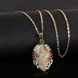 Virgin Mary Maria Elegant Necklace | Gold Mymaebell.com 