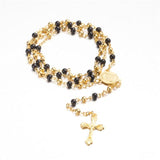 Rosary Necklace Mymaebell.com Black Gold 