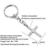 Simple Cross Keychain Mymaebell.com 