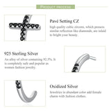 Black Cross Stud Earrings Mymaebell.com 