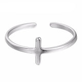 Silver Cross Ring Mymaebell.com 