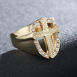 Crystal Knight Cross Ring Mymaebell.com 
