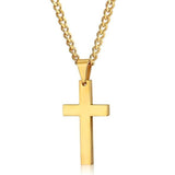 Plated Cross Necklace Mymaebell.com Gold 