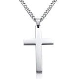 Plated Cross Necklace Mymaebell.com Silver 