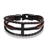 New Fashion Leather Bracelet Mymaebell.com Brown Black 