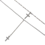 Double Layered Cross Necklace Mymaebell.com 