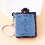 Mini Holy Bible Keychain Mymaebell.com Blue 