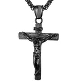 Crucifix Necklace Mymaebell.com black gun plated 