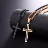 Unique Inlayed Cross Necklace
