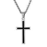 Unique Inlayed Cross Necklace Mymaebell.com Stainless Steel 