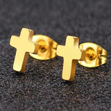 Romantic Mine Cross Stud Earrings Mymaebell.com 