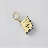 Cute Holy Bible Keychain Mymaebell.com Gold 