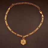 Extender Chain/Gold Color Initial Letters Anklet for Women Mymaebell.com 